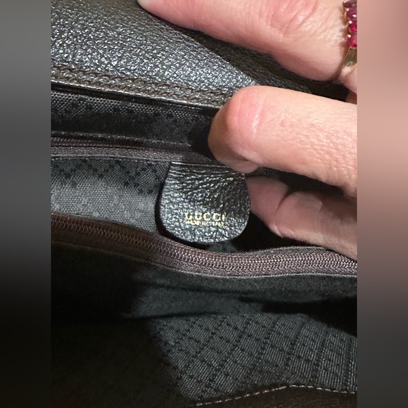 Authentic Gucci Large Bamboo Suede 2 way Carry Tote - Picture 8 of 9